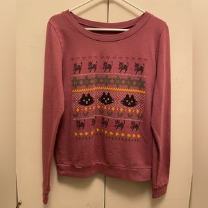 Fervour Holiday Cat Crewneck Sweatshirt
